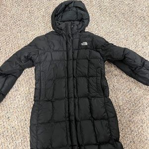 North face black winter jacket